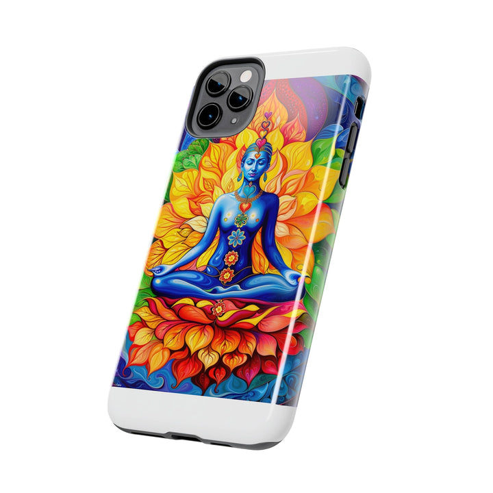 Cosmic Floral Meditation - Tough Phone Case - Phone Case - g(0D·IO) - iPhone 13 Mini - -