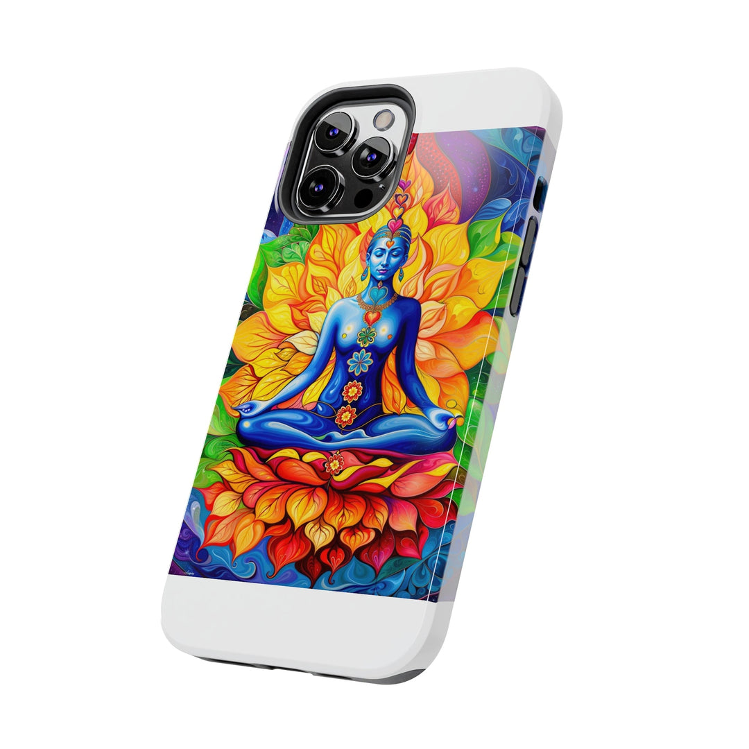 Cosmic Floral Meditation - Tough Phone Case - Phone Case - g(0D·IO) - iPhone 13 Mini - -