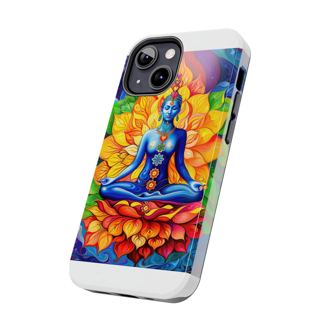 Cosmic Floral Meditation - Tough Phone Case - Phone Case - g(0D·IO) - iPhone 13 Mini - -