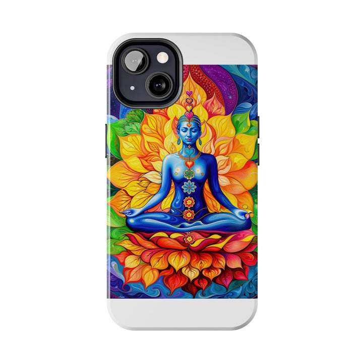 Cosmic Floral Meditation - Tough Phone Case - Phone Case - g(0D·IO) - iPhone 13 Mini - -