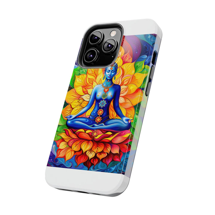 Cosmic Floral Meditation - Tough Phone Case - Phone Case - g(0D·IO) - iPhone 13 Mini - -