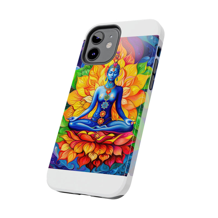 Cosmic Floral Meditation - Tough Phone Case - Phone Case - g(0D·IO) - iPhone 13 Mini - -