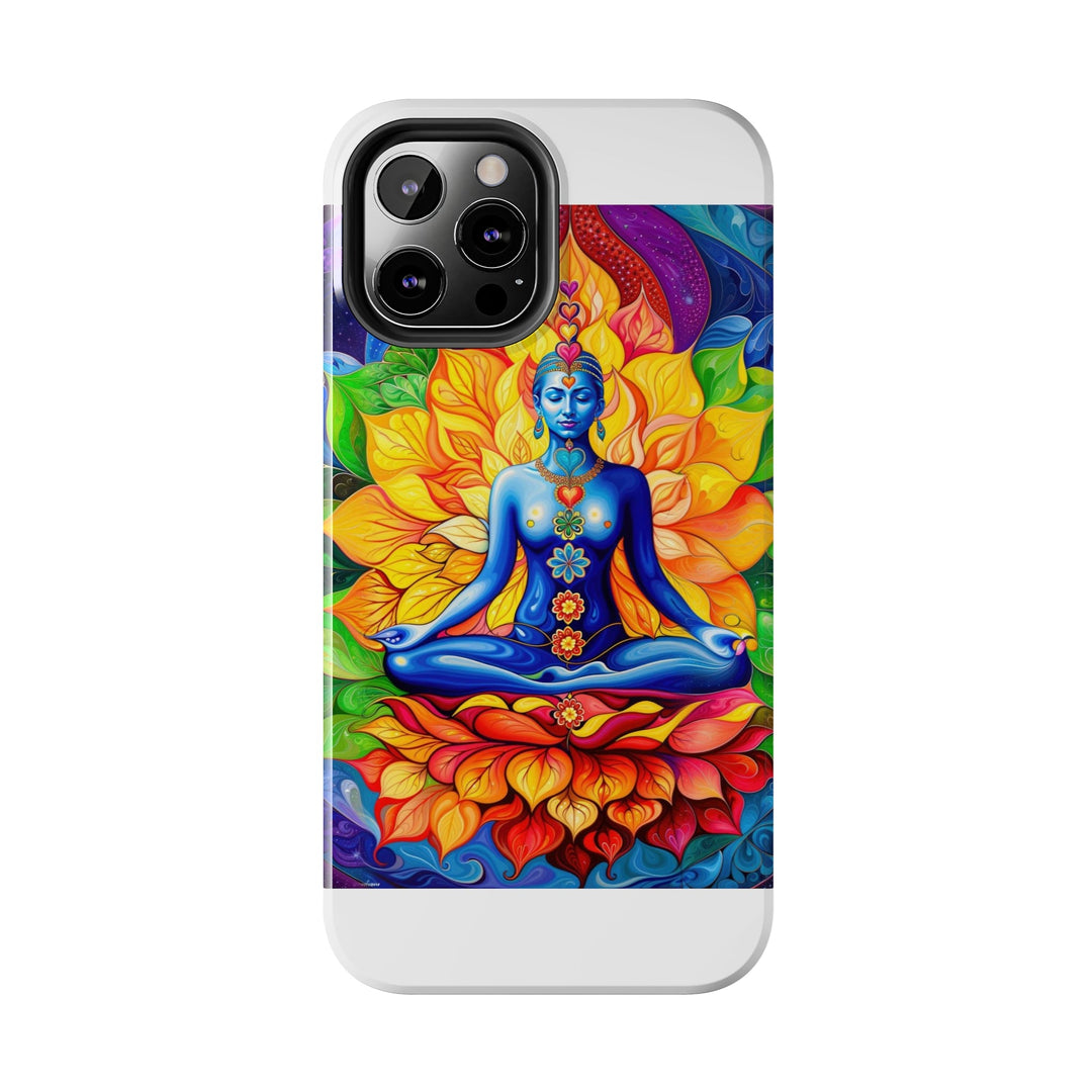 Cosmic Floral Meditation - Tough Phone Case - Phone Case - g(0D·IO) - iPhone 13 Mini - -