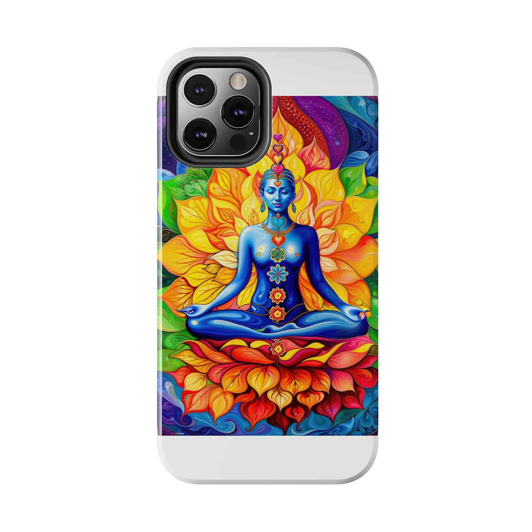 Cosmic Floral Meditation - Tough Phone Case - Phone Case - g(0D·IO) - iPhone 13 Mini - -