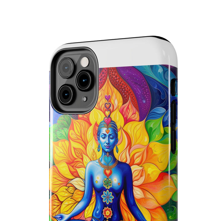 Cosmic Floral Meditation - Tough Phone Case - Phone Case - g(0D·IO) - iPhone 13 Mini - -