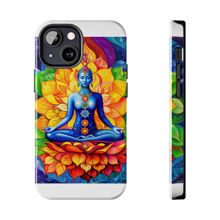 Cosmic Floral Meditation - Tough Phone Case - Phone Case - g(0D·IO) - iPhone 13 Mini - -