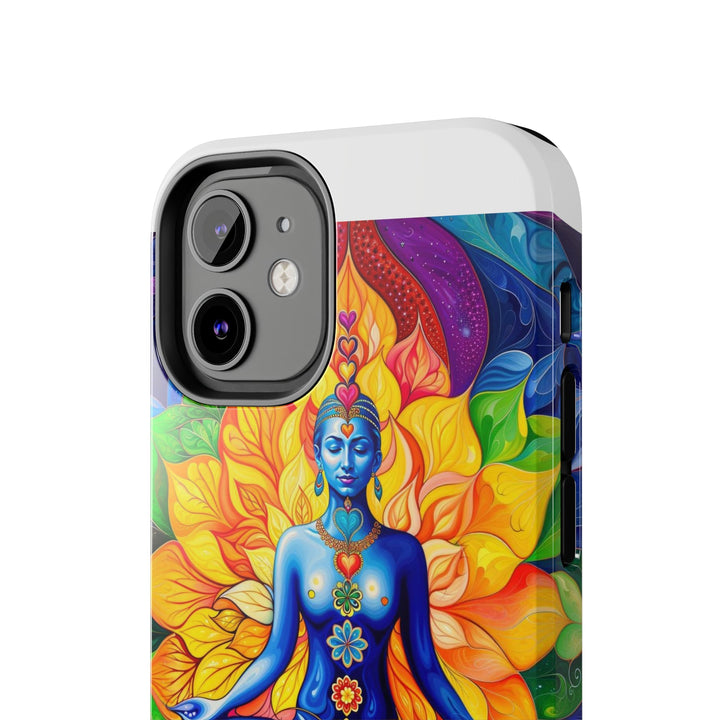 Cosmic Floral Meditation - Tough Phone Case - Phone Case - g(0D·IO) - iPhone 13 Mini - -