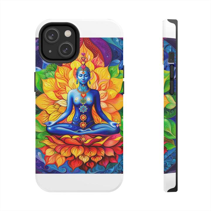 Cosmic Floral Meditation - Tough Phone Case - Phone Case - g(0D·IO) - iPhone 14 - -