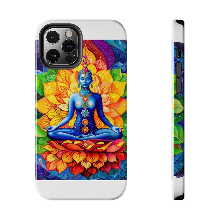 Cosmic Floral Meditation - Tough Phone Case - Phone Case - g(0D·IO) - iPhone 12 Pro - -