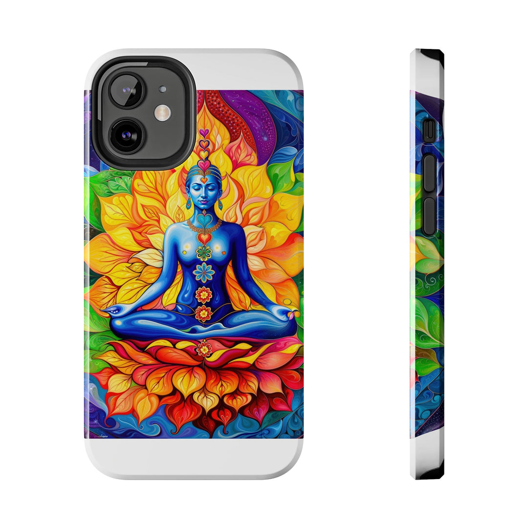 Cosmic Floral Meditation - Tough Phone Case - Phone Case - g(0D·IO) - iPhone 12 Mini - -