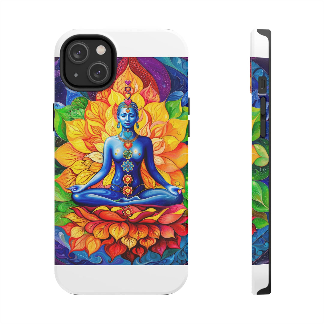 Cosmic Floral Meditation - Tough Phone Case - Phone Case - g(0D·IO) - iPhone 14 Plus - -