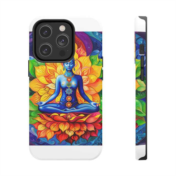 Cosmic Floral Meditation - Tough Phone Case - Phone Case - g(0D·IO) - iPhone 14 Pro - -