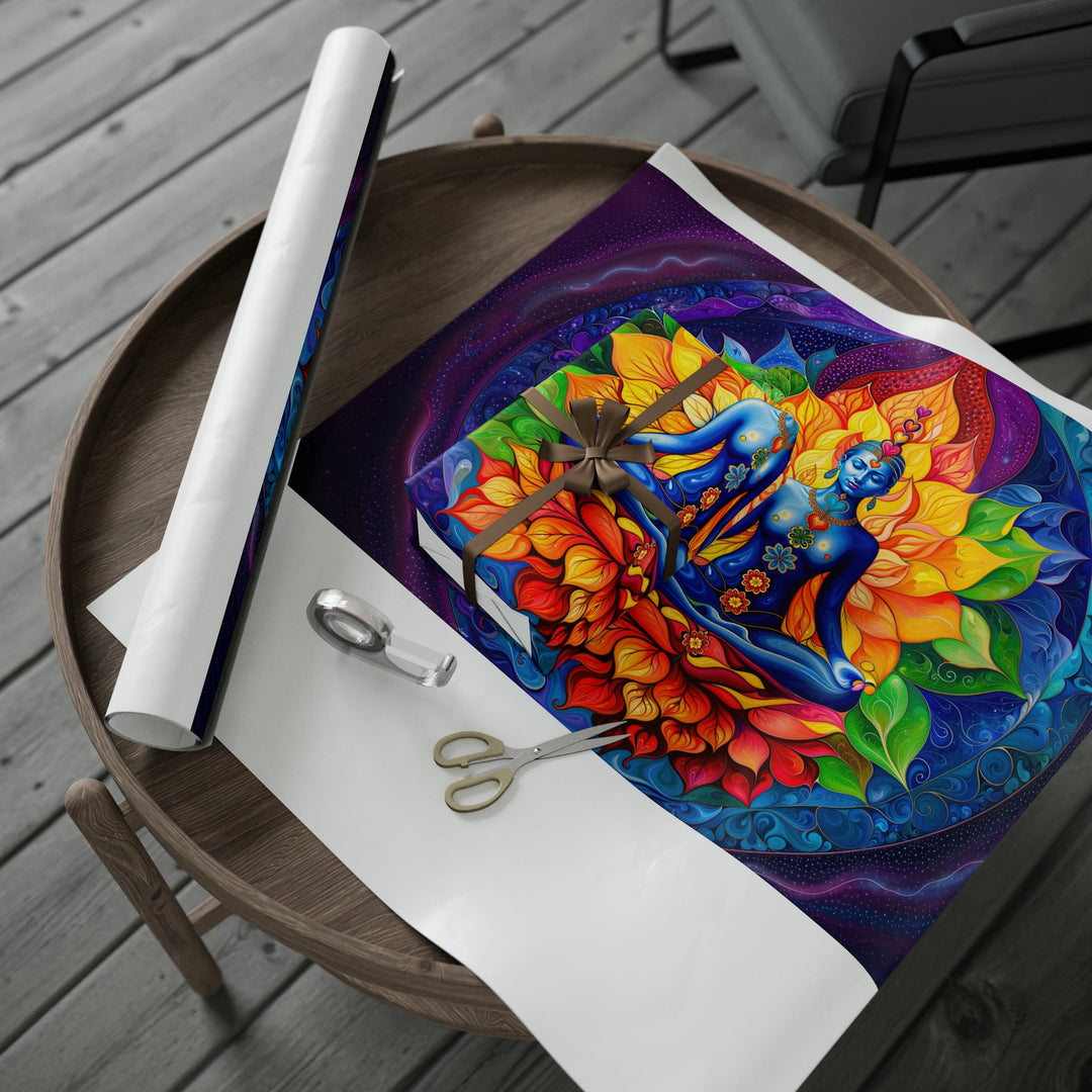Cosmic Floral Meditation - Wrapping Paper - Home Decor - g(0D·IO) - 30" x 180" - Matte -