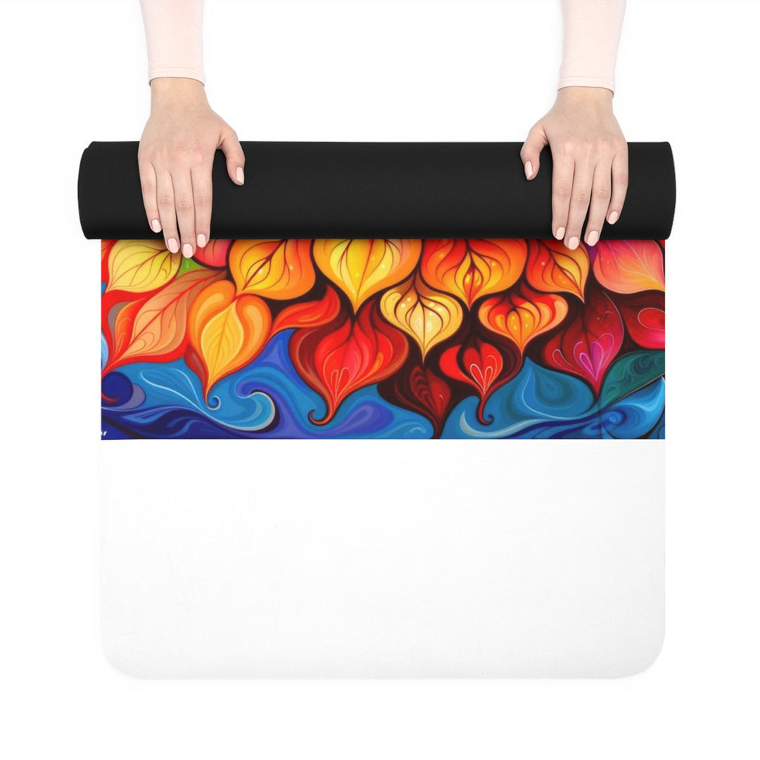 Cosmic Floral Meditation - Yoga Mat - Home Decor - g(0D·IO) - 24” x 68” - -