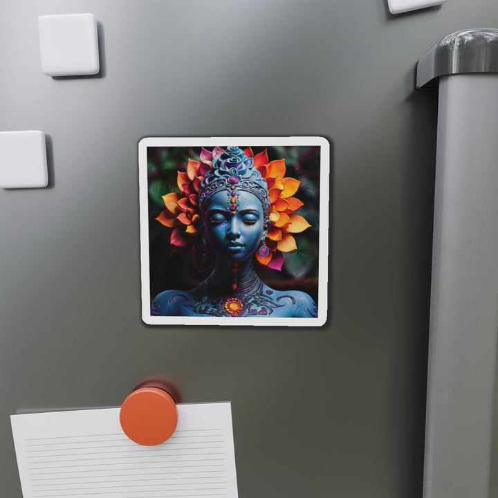 Cosmic Floral Serenity - Die-cut Magnet - Home Decor - g(0D·IO) - 6 × 6" - Die-Cut - 1 pc