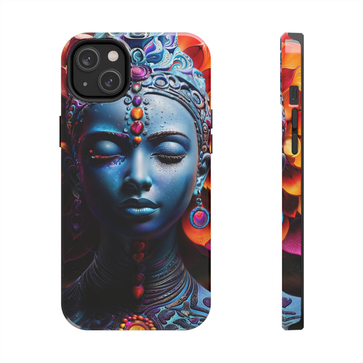 Cosmic Floral Serenity - Tough Phone Case - Phone Case - g(0D·IO) - iPhone 14 Plus - -