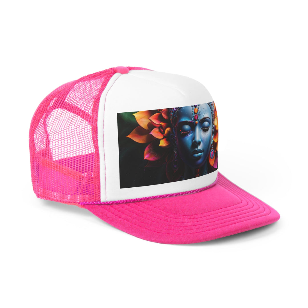 Cosmic Floral Serenity - Trucker Hat - Hats - g(0D·IO) - Pink - One size -