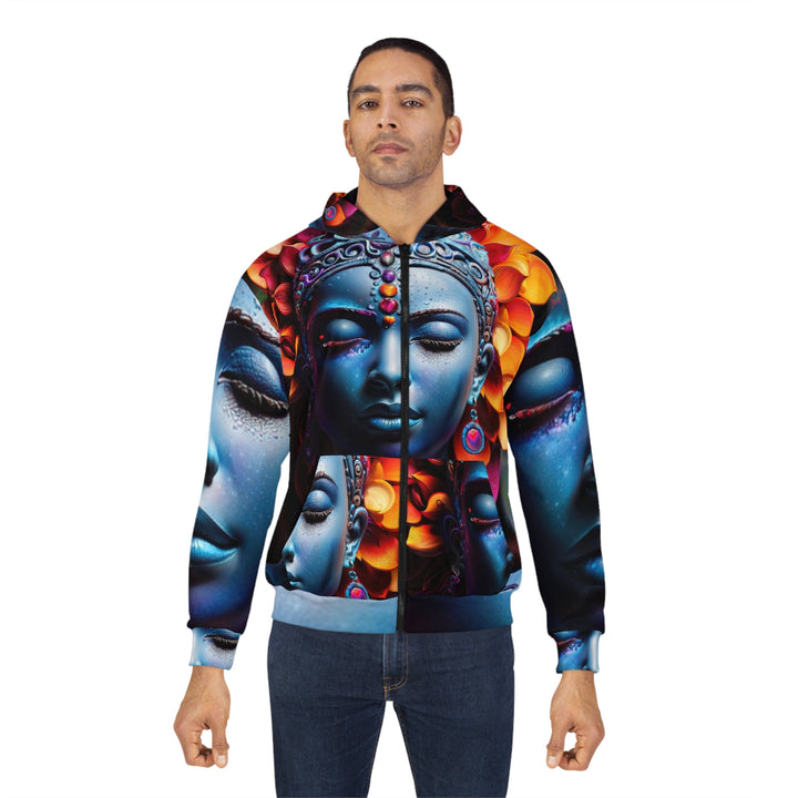 Cosmic Floral Serenity - Unisex Zip Hoodie - All Over Prints - g(0D·IO) - XS - -