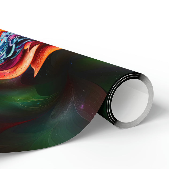 Cosmic Floral Serenity - Wrapping Paper - Home Decor - g(0D·IO) - 30" x 180" - Matte -