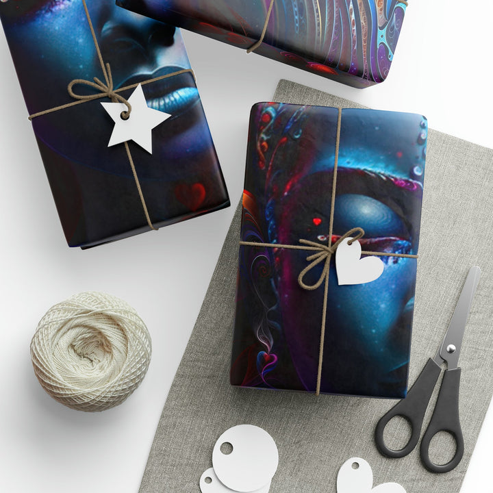 Cosmic Floral Serenity - Wrapping Paper - Home Decor - g(0D·IO) - 30" x 180" - Matte -