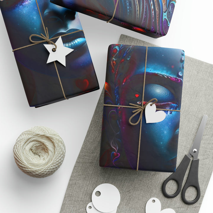 Cosmic Floral Serenity - Wrapping Paper - Home Decor - g(0D·IO) - 30" x 180" - Matte -