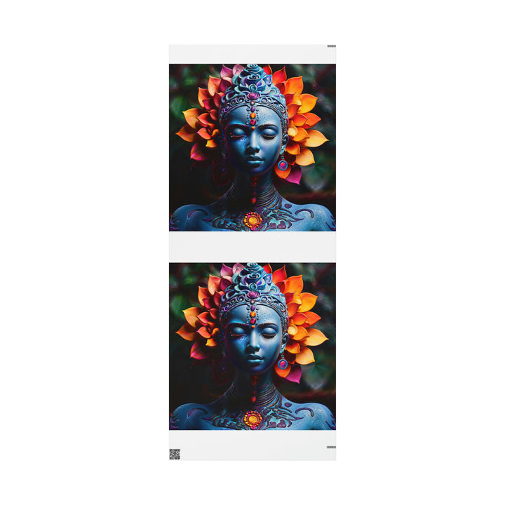 Cosmic Floral Serenity - Wrapping Paper - Home Decor - g(0D·IO) - 30'' x 72'' - Matte -