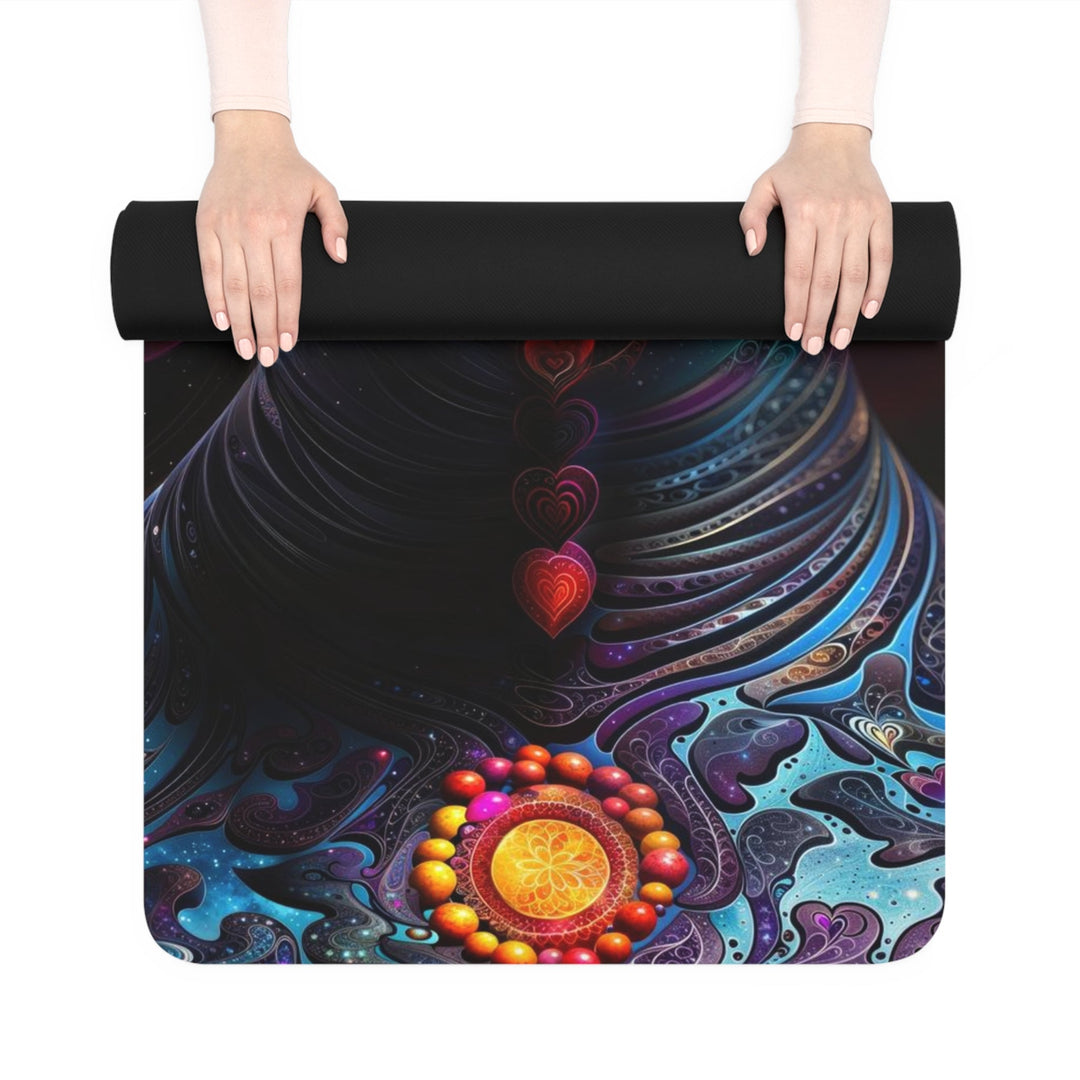 Cosmic Floral Serenity - Yoga Mat - Home Decor - g(0D·IO) - 24” x 68” - -