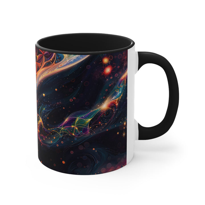 Cosmic Floral Whirls - Accent Coffee Mug - Mug - g(0D·IO) - Pink - 11oz -