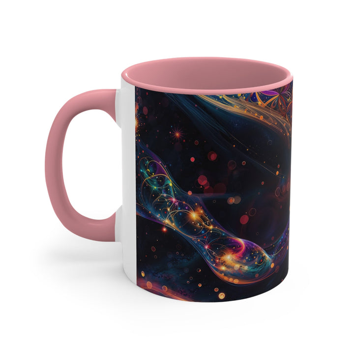 Cosmic Floral Whirls - Accent Coffee Mug - Mug - g(0D·IO) - Pink - 11oz -