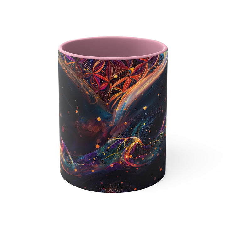 Cosmic Floral Whirls - Accent Coffee Mug - Mug - g(0D·IO) - Pink - 11oz -