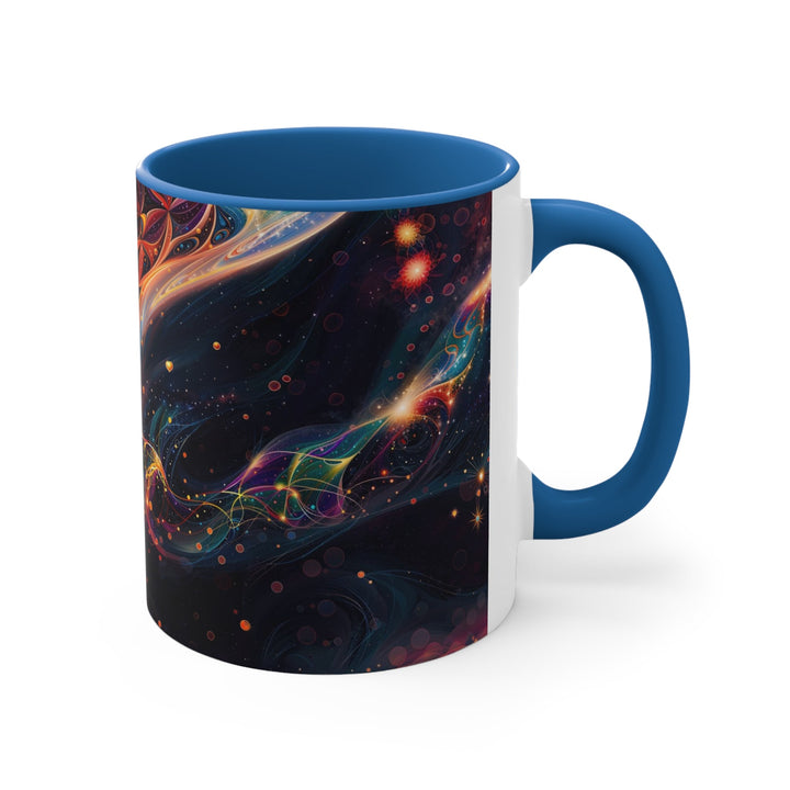 Cosmic Floral Whirls - Accent Coffee Mug - Mug - g(0D·IO) - Pink - 11oz -