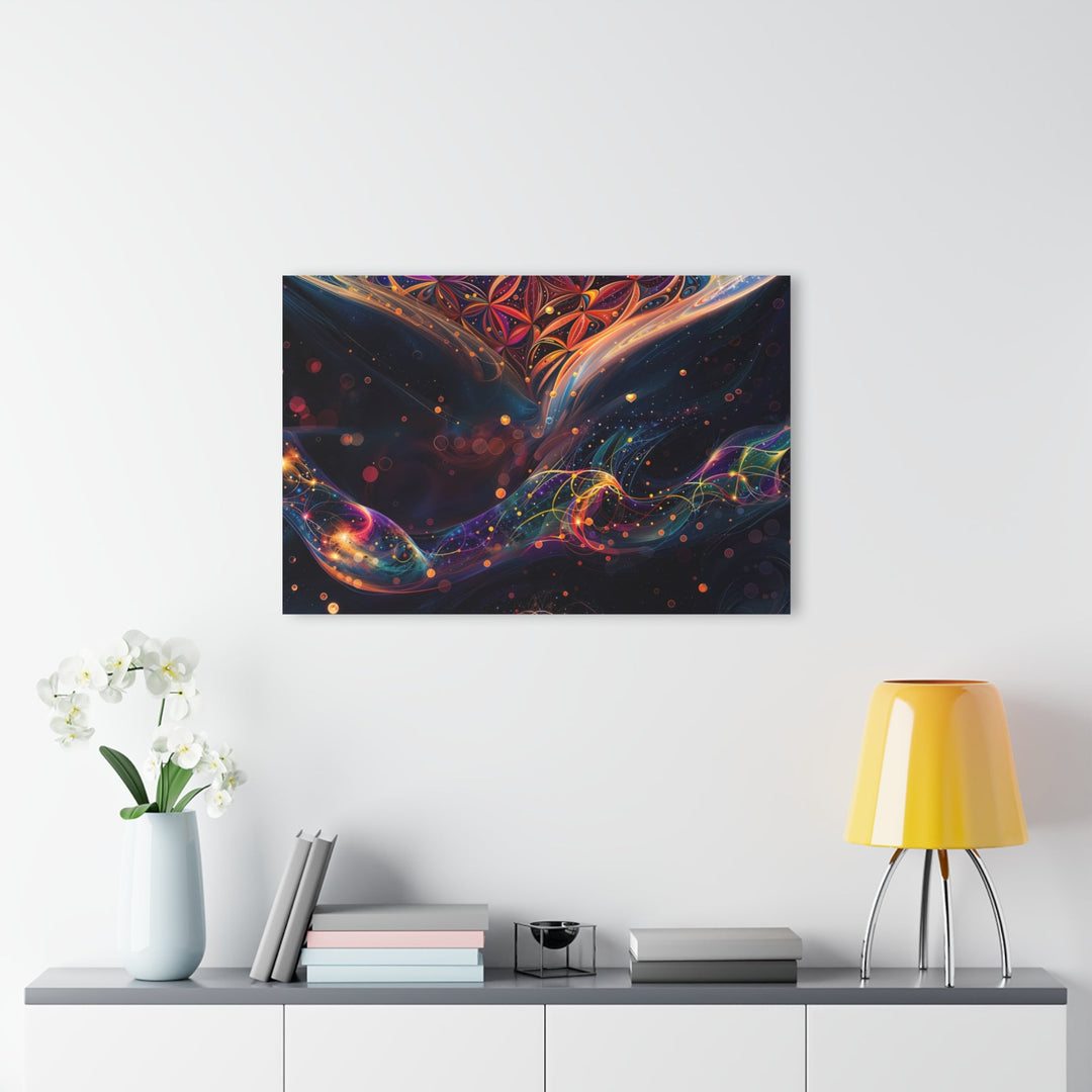 Cosmic Floral Whirls - Acrylic Prints (French Cleat Hanging) - Home Decor - g(0D·IO) - 24" x 36" (Vertical) - 0.25'' -