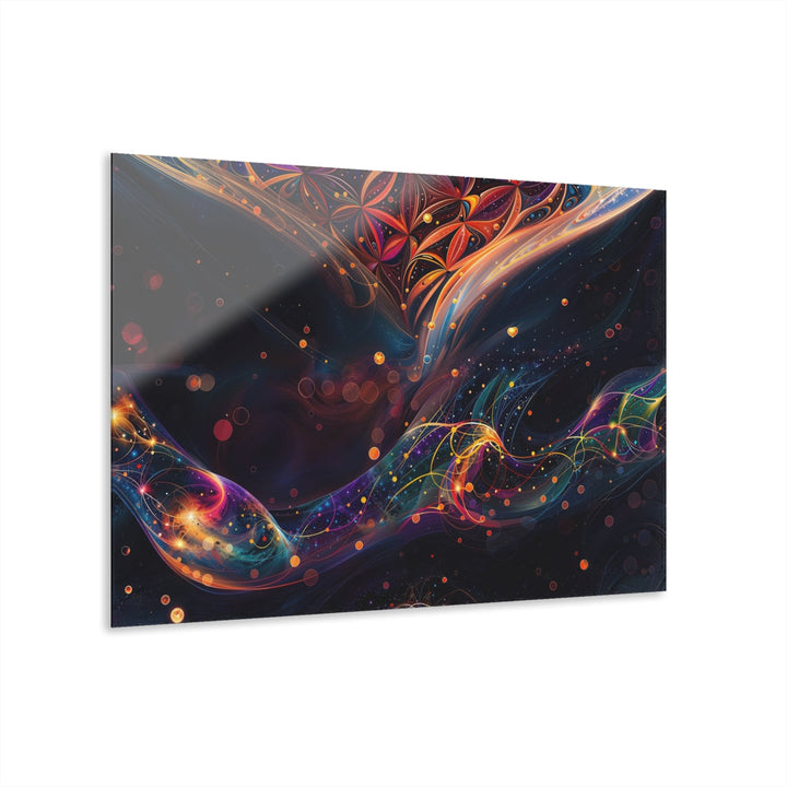Cosmic Floral Whirls - Acrylic Prints (French Cleat Hanging) - Home Decor - g(0D·IO) - 36" x 24" (Horizontal) - 0.25'' -