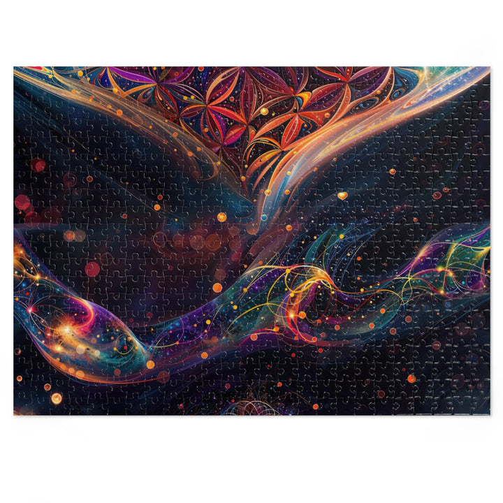 Cosmic Floral Whirls - Jigsaw Puzzle (100, 252, 500, 1000 pieces) - Puzzle - g(0D·IO) - 20.5" × 15" (500 pcs) - -