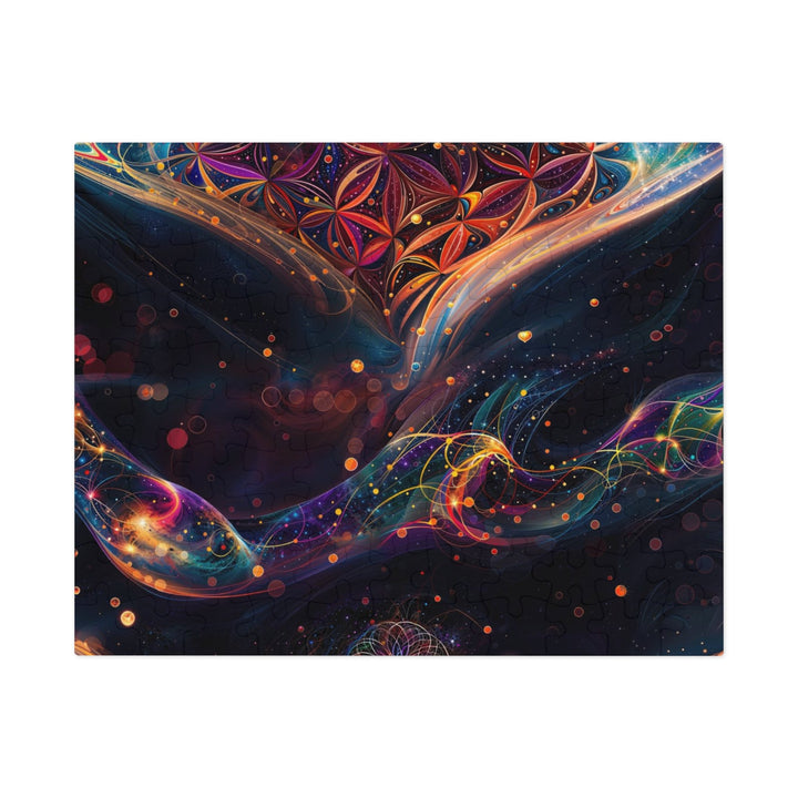 Cosmic Floral Whirls - Jigsaw Puzzle (100, 252, 500, 1000 pieces) - Puzzle - g(0D·IO) - 9.6" × 8" (110 pcs) - -