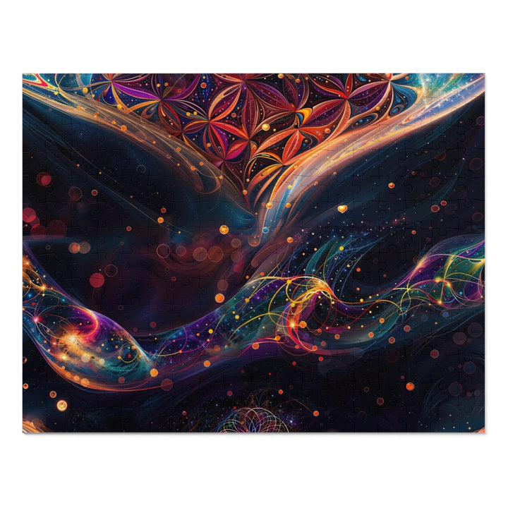 Cosmic Floral Whirls - Jigsaw Puzzle (100, 252, 500, 1000 pieces) - Puzzle - g(0D·IO) - 14" × 11" (252 pcs) - -