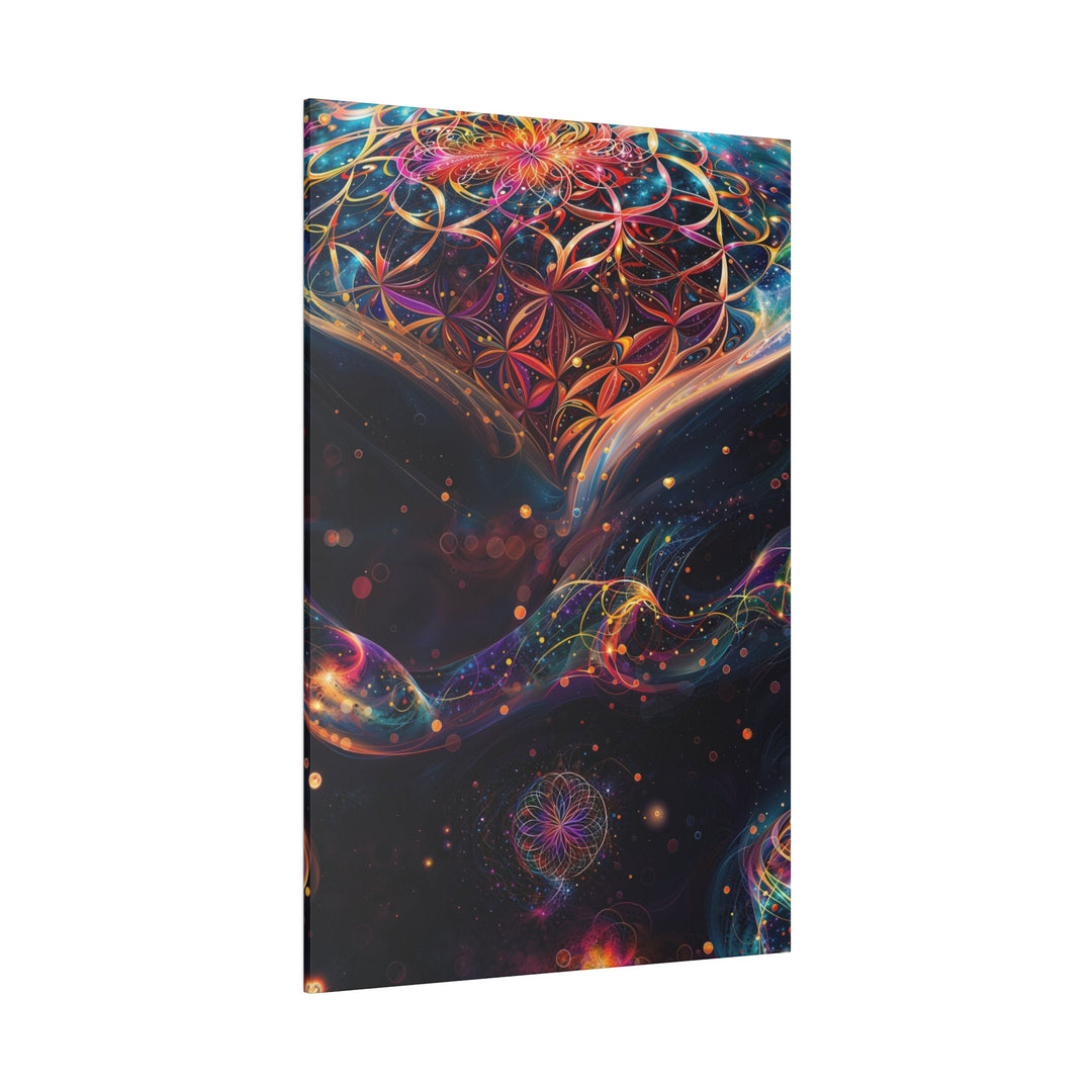 Cosmic Floral Whirls - Matte Canvas - Canvas - g(0D·IO) - 32" x 32" (Square) - 0.75'' -