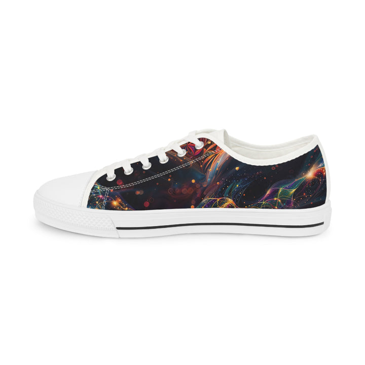 Cosmic Floral Whirls - Men's Lowtop Sneakers - Shoes - g(0D·IO) - US 5 - Black sole -