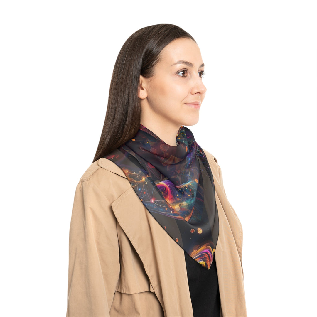 Cosmic Floral Whirls - Poly Scarf - Accessories - g(0D·IO) - Poly chiffon - 50" × 50" -