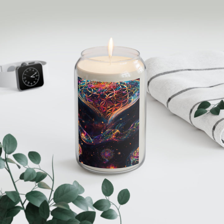 Cosmic Floral Whirls - Scented Candle - Home Decor - g(0D·IO) - Vanilla Bean - 13.75oz -