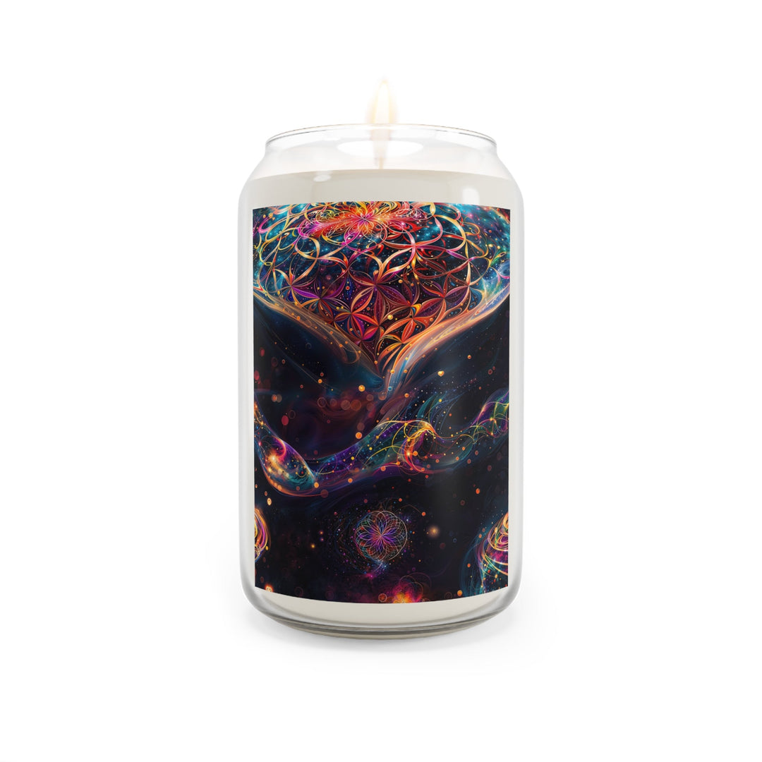 Cosmic Floral Whirls - Scented Candle - Home Decor - g(0D·IO) - Sea Breeze - 13.75oz -