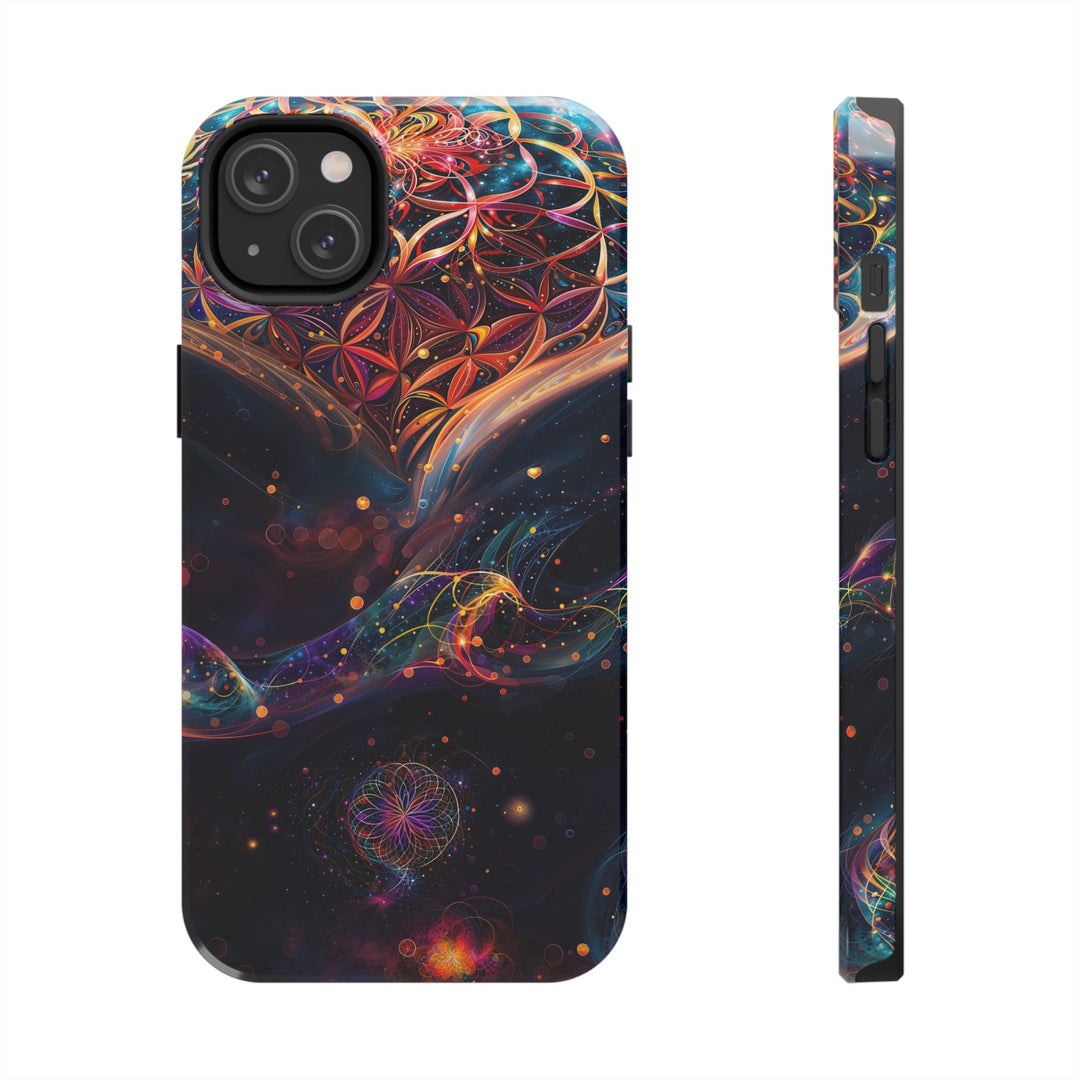 Cosmic Floral Whirls - Tough Phone Case - Phone Case - g(0D·IO) - iPhone 14 Plus - -