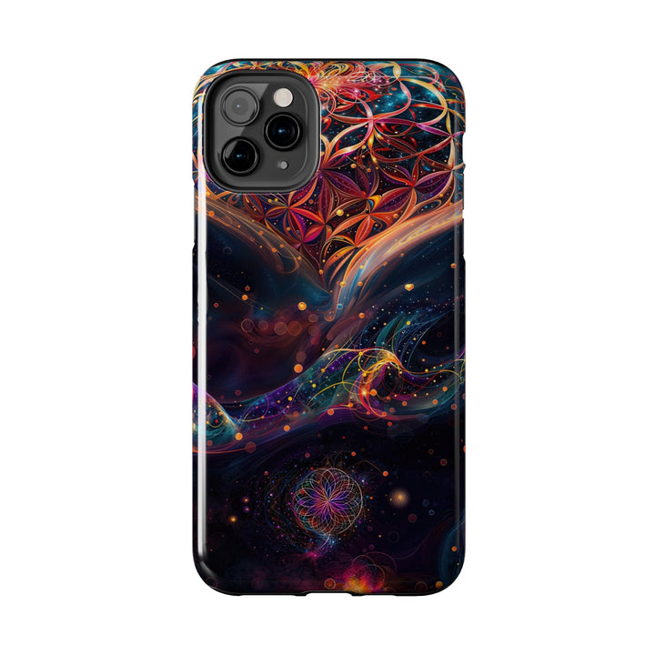 Cosmic Floral Whirls - Tough Phone Case - Phone Case - g(0D·IO) - iPhone 13 Mini - -