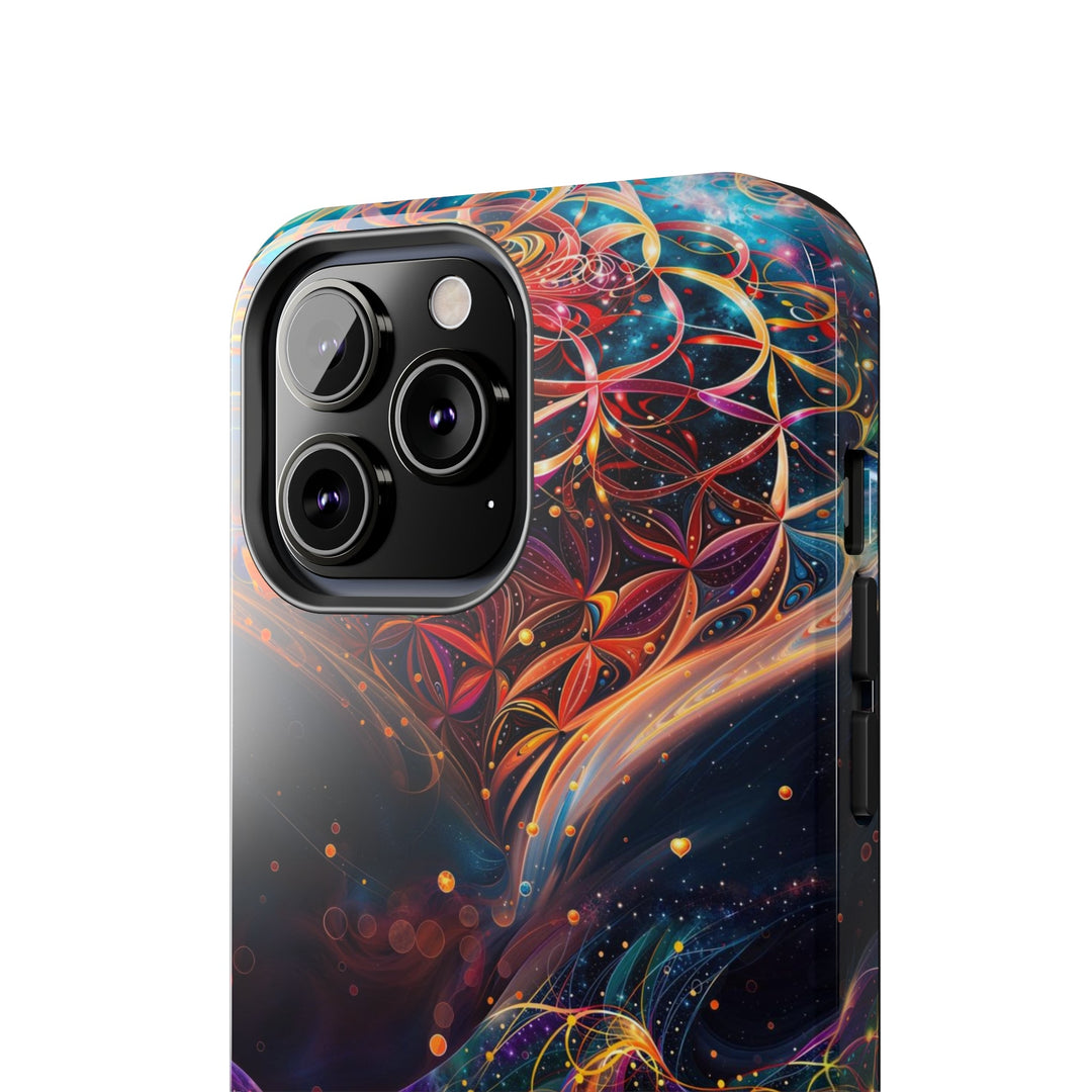 Cosmic Floral Whirls - Tough Phone Case - Phone Case - g(0D·IO) - iPhone 13 Mini - -