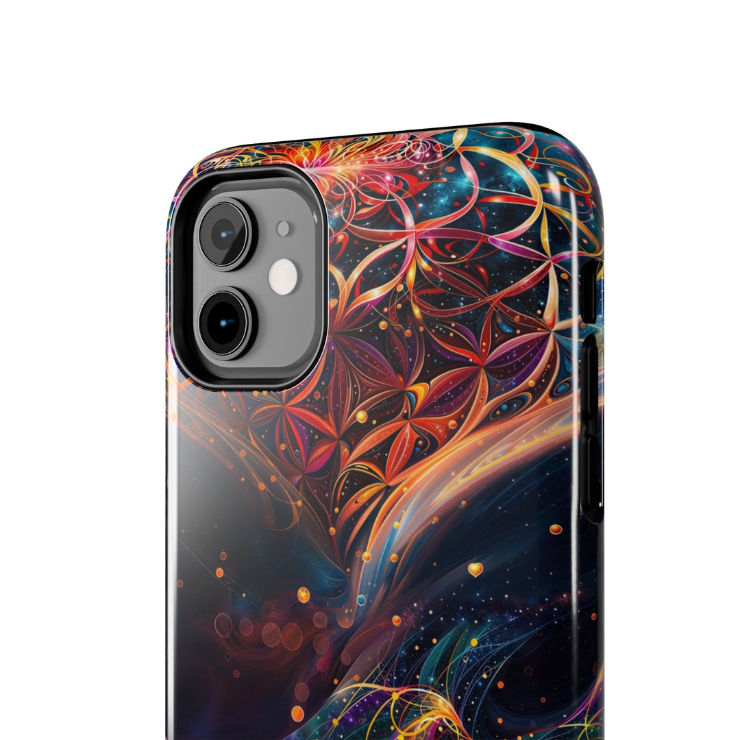 Cosmic Floral Whirls - Tough Phone Case - Phone Case - g(0D·IO) - iPhone 13 Mini - -