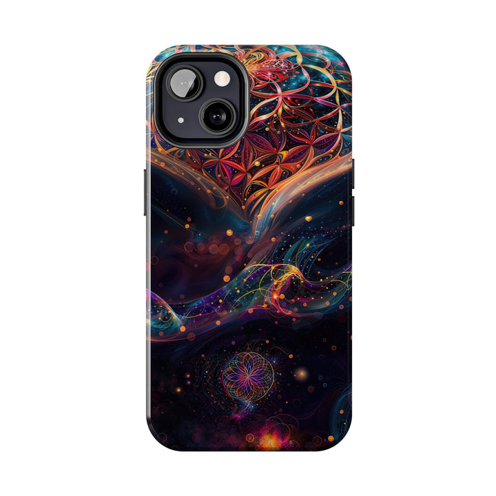 Cosmic Floral Whirls - Tough Phone Case - Phone Case - g(0D·IO) - iPhone 13 Mini - -