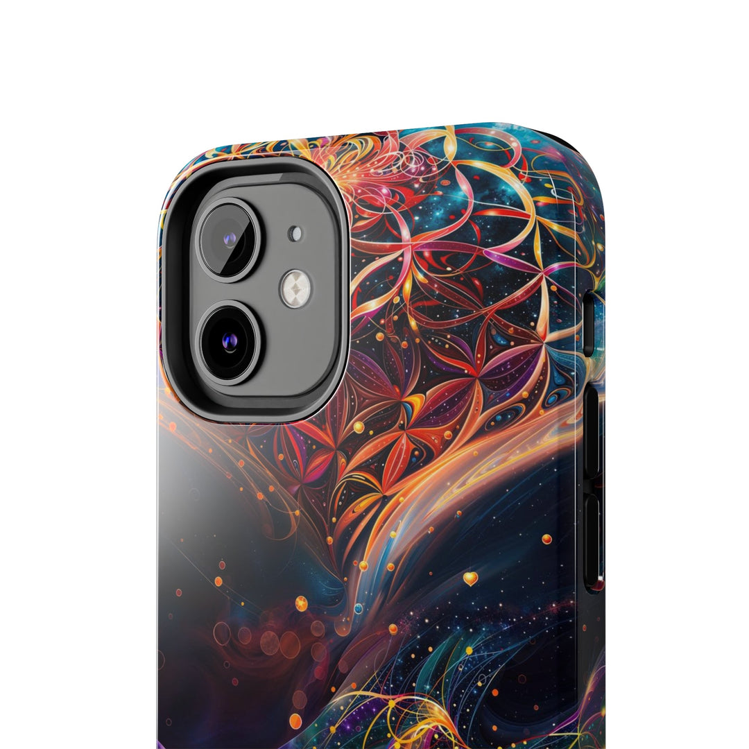 Cosmic Floral Whirls - Tough Phone Case - Phone Case - g(0D·IO) - iPhone 13 Mini - -