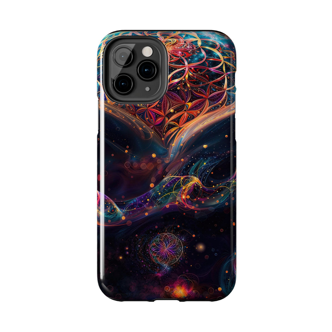 Cosmic Floral Whirls - Tough Phone Case - Phone Case - g(0D·IO) - iPhone 13 Mini - -