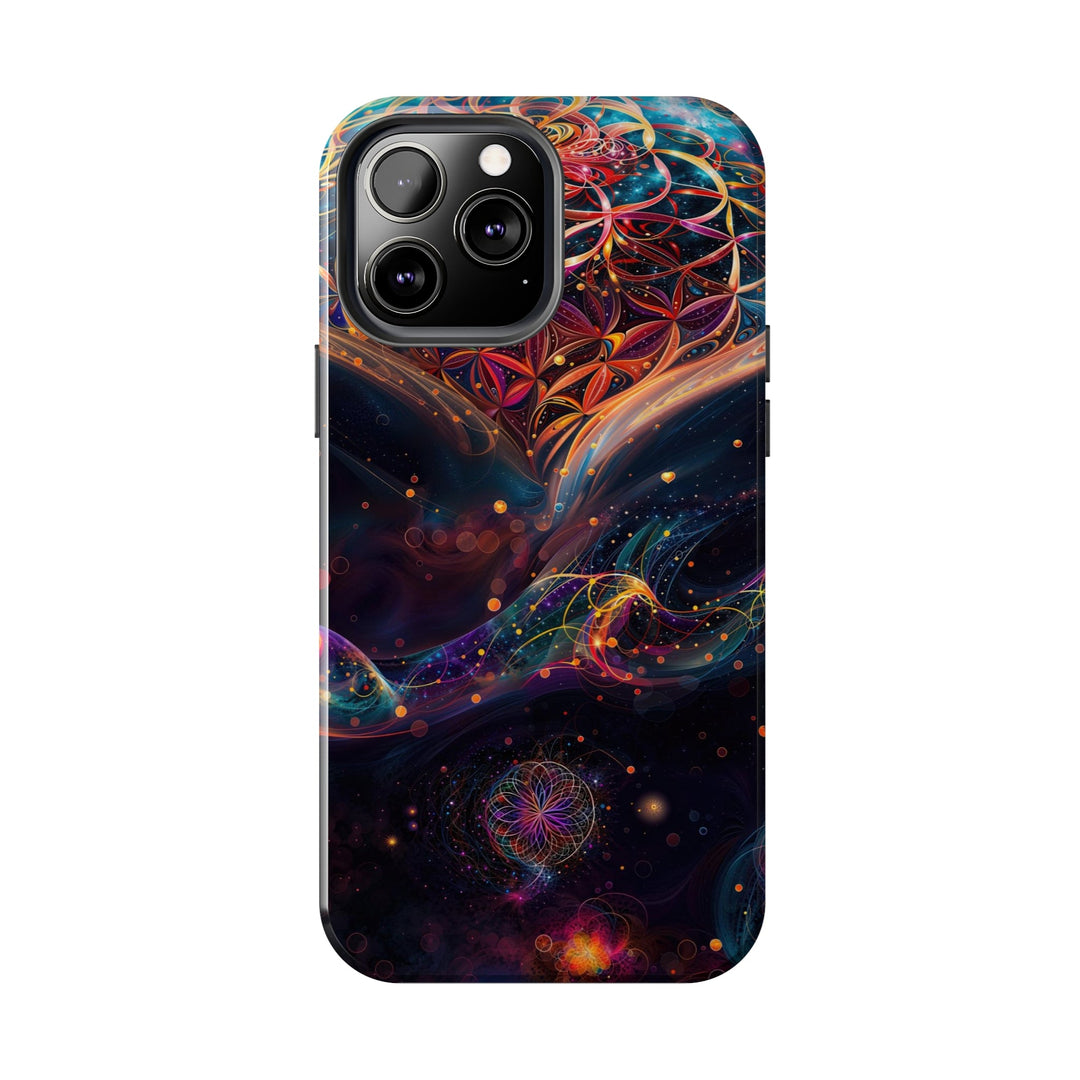 Cosmic Floral Whirls - Tough Phone Case - Phone Case - g(0D·IO) - iPhone 13 Mini - -