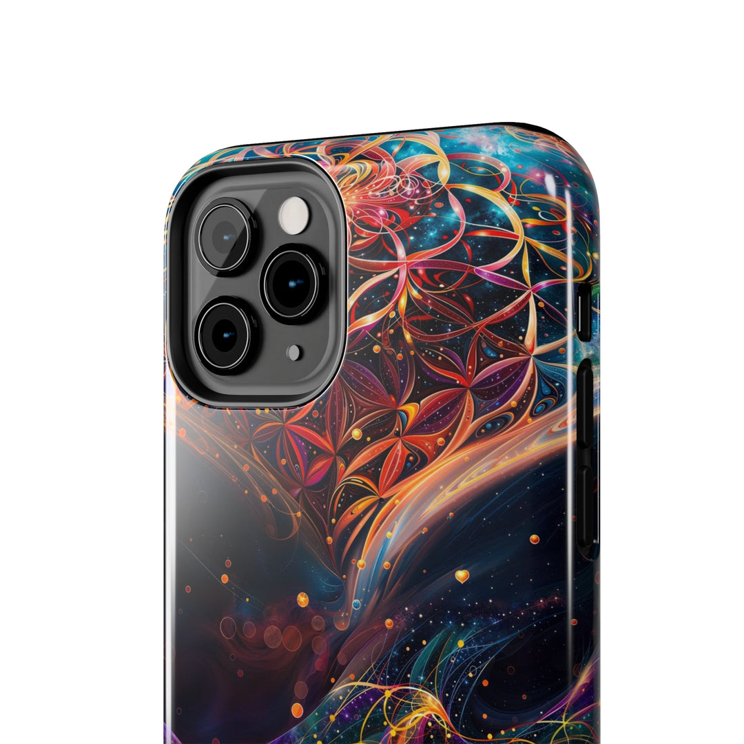 Cosmic Floral Whirls - Tough Phone Case - Phone Case - g(0D·IO) - iPhone 13 Mini - -